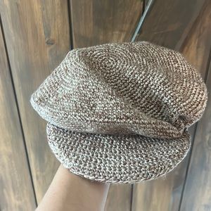 Knitted paperboy hat